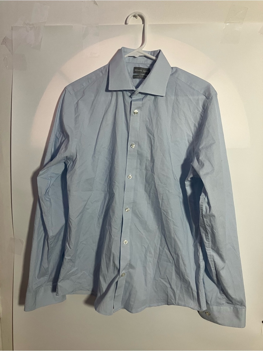 Michael Kors Pale Blue Men's Dress Shirt - Spread Collar